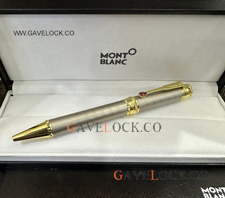 Silver and Gold Montblanc Limited Edition 4810 Ballpoint Pen